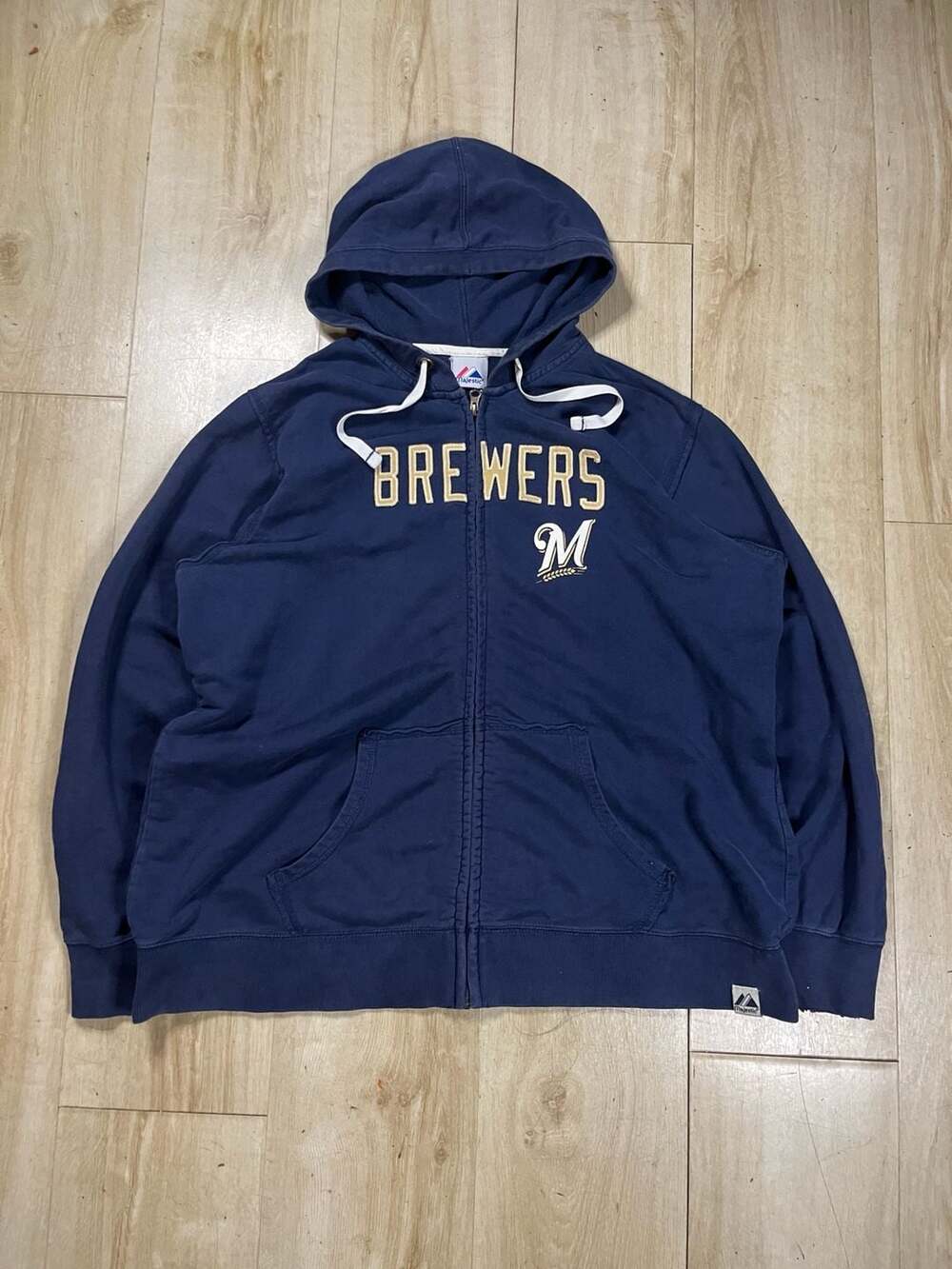 Majestic Milwaukee Brewers MLB Full-Zip Hooded Sweatshirt